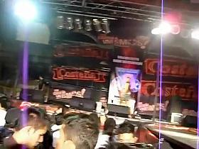 Hot chicks shake their booties on a stage