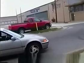 Amateur couple in car