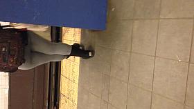 Candid Booty on Train Platform