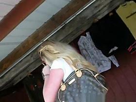 Blond in See Through Panties