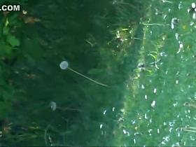 Boyfriend tried to cover her upskirt