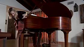 Lustful teen girlie is giving nice blow before being banged