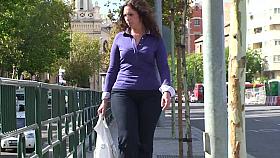 spanish hot tall and curvy babe in tight jean