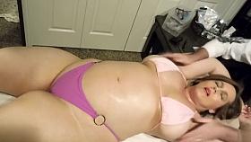 Large-titted wife enjoys being seduced by a massage specialist