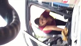 Carwash downblouse maroon 2