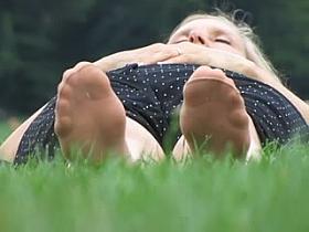 nylon soles feet at central park in ny