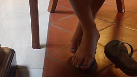 Candid Asian Sexy Feet In Lbrary