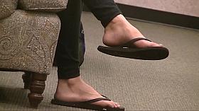 Sexy brunette's exotic feet