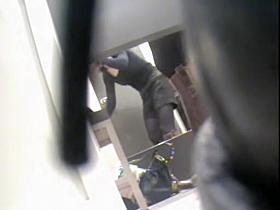 Cute changing room girl in the nice black bra