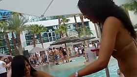 Beautiful sex bomb has some fun in a tight bikini