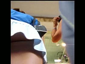 Mature redhead upskirt amateur ass