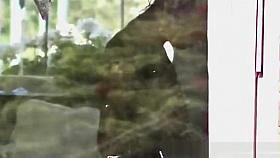 Blonde girl spied by neighbor