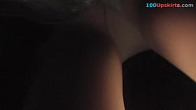 Accidental upskirts with lonely babe and her skinny ass