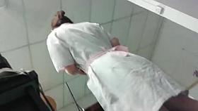 Asian nurse upskirt