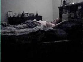 My mom fingering on bed