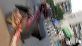 Street upskirt of the amateur beautiful babe