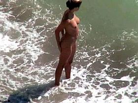 Undressed girl beach spyca