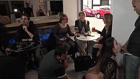 Hot ass slave spanked in woods