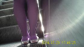 Sexy teen in black pantyhose