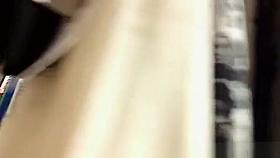 Store worker wearing tight pants