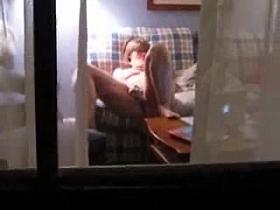 Spying my mom masturbating. Through window in court yard