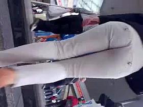 Candid ass, tight jeans 14.