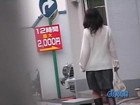 Mature Asian has a public skirt sharking experience.