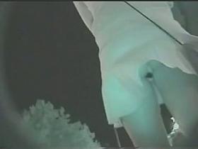 Teen beauties in wavy skirts arousing men around them