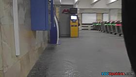 Sexy a-line skirt on bubble ass in accidental upskirt