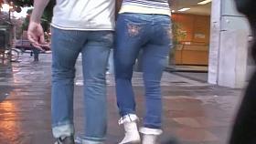 Street candid is being captured in the street