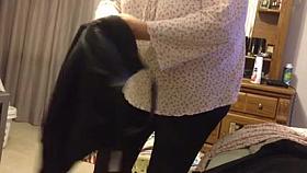 putting on her darksome girdle over her large whoppers & hard teats