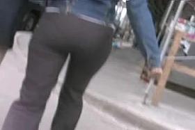 Candid A-Hole in Panties 02. Grey & Sexy! (+slow motion)