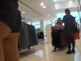 Sexy ass teen in tight shorts