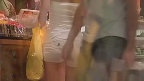 Hot street candid right in the middle of the street