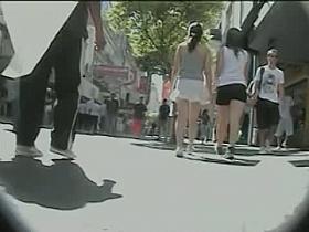 Coleection of teen tight asses in short skirts on upskirt cam