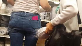 The store at the counter .