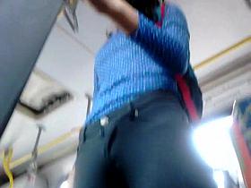 Colombian slim girl shows her cameltoe