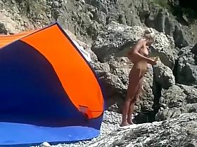 Hot nude woman thinks she is alone