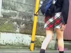 Black-haired pretty gal getting caught off her guard during wild sharking