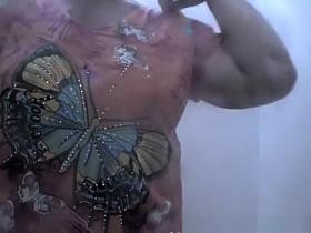 Big tits chubby woman caught by hidden camera