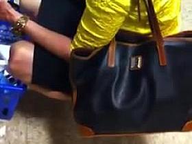 Upskirt milf hairy ass and pussy I'm pet store