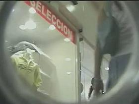 shopping mall shots upskirt of a lovely chick in a thong
