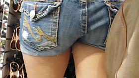 TRIBUTE TO TEEN ASS IN SHORT SHORTS HIDDEN CAM
