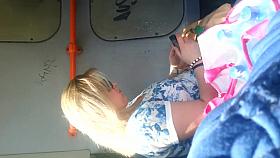 spy mature in bus romanian