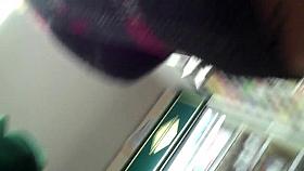 Student upskirt in shop with face