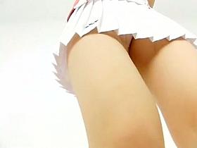 Hot tennis player slim legs and seducing panty up skirt