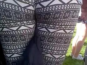 Close-up ass in leggings