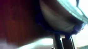 Upskirt BBW at cafe 1