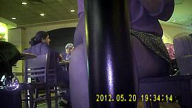 Business woman in black pantyhose