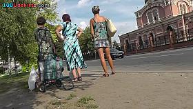 Fabulous street upskirt movie scene
